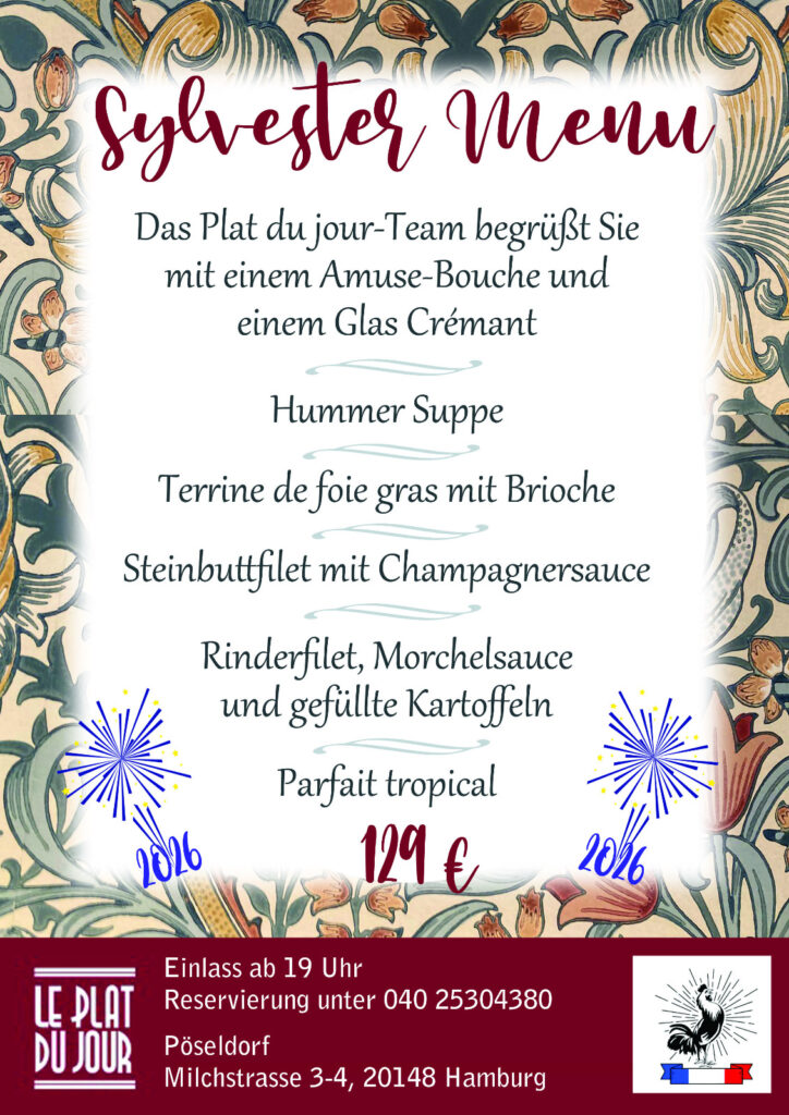 Silvestermenü Le plat du Jour 2025 2026